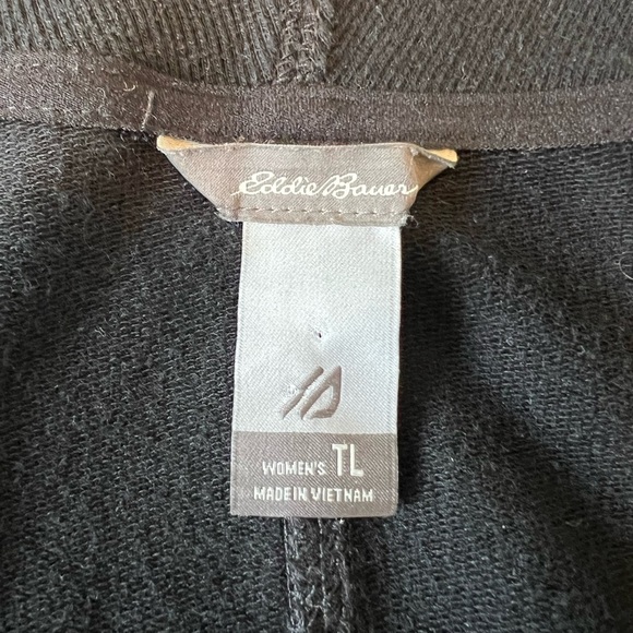 Eddie Bauer women’s black open front long cardigan. Size large tall. - Picture 2 of 6